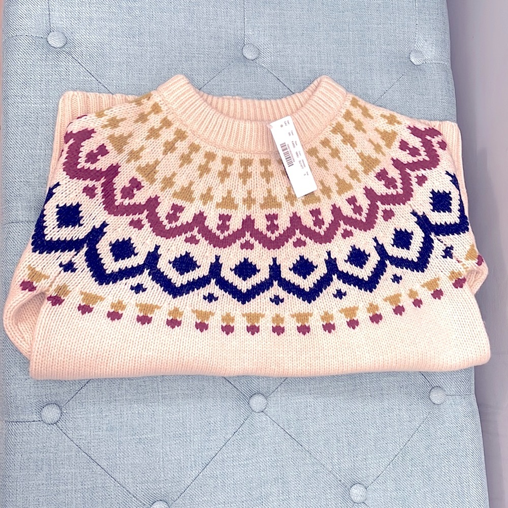 NWT J.Crew Fair Isle crewneck sweater. - Picture 3 of 8